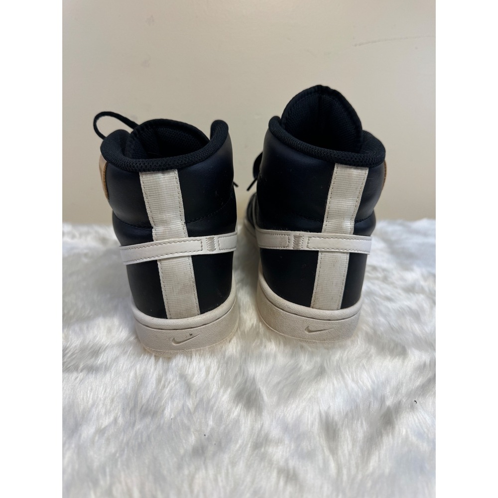 Nike Court Royale Mid Mens Black White Leather High Top Sneakers - Picture 4 of 9